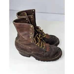 Alaska‎ boot company Work Boots Logger Lineman Leather Safety Work Boot Size 7 D