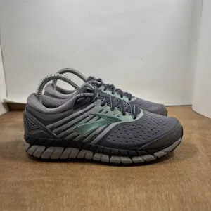 Brooks Ariel 18 Women Size 7.5 D Wide Grey Green Walking Running Shoes Lace Up