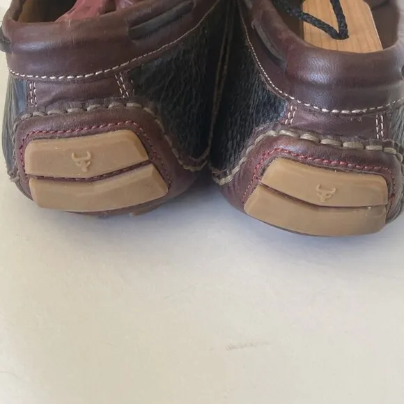 H.S. Trask Black/Brown Leather Casual Loafer Driving Moccasin Boat Shoe Men 11