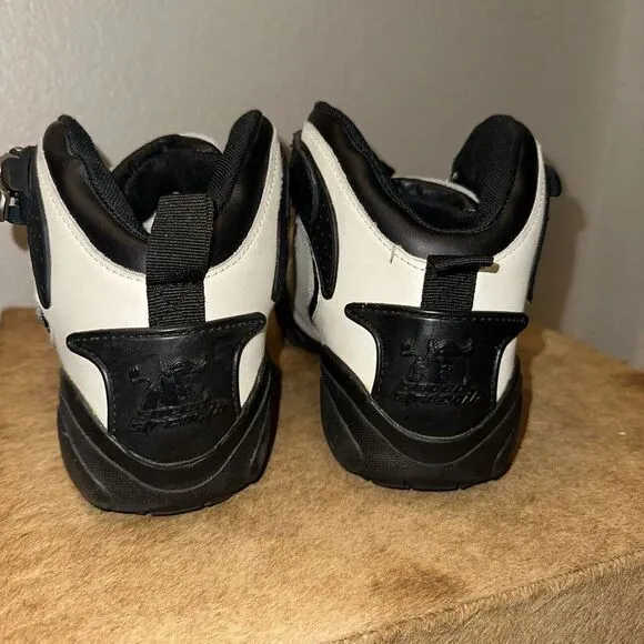 Joe Rocket Atomic Motorcycle Boot/ Shoe Black‎ /White US Size 10