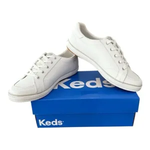 Keds Center III Leather White Shoes Women’s Size 8 Wide WH67052