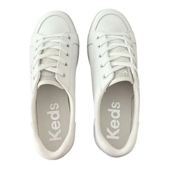 Keds Center III Leather White Shoes Women’s Size 8 Wide WH67052