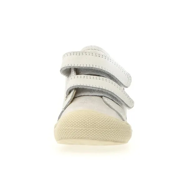 NWT NATURINO GIRL'S KOLDE VL Casual Shoes in White / Silver / Pink