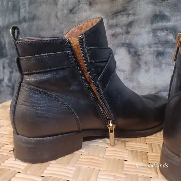 Pikolinos Black Loyal Flat ankle boots with side buckle &amp; zipper Women's  38