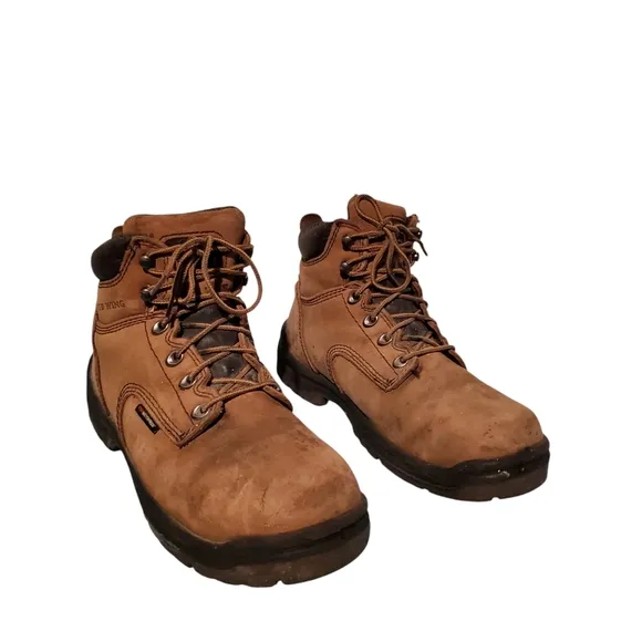 Red Wing Shoes 2892 Brown Leather Lace-Up Combat Ankle Work Boots Men's Size 7.5