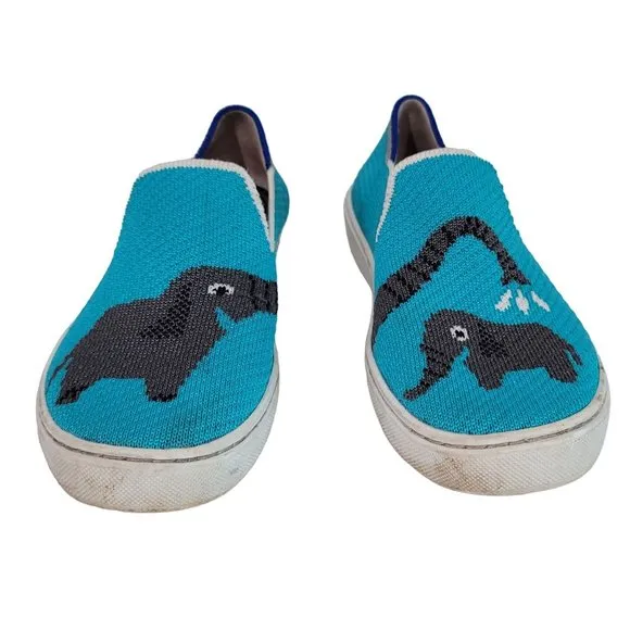 Rothy's Kids Sneaker Bath Time Slip On Shoes Little Kids sustainable elephants