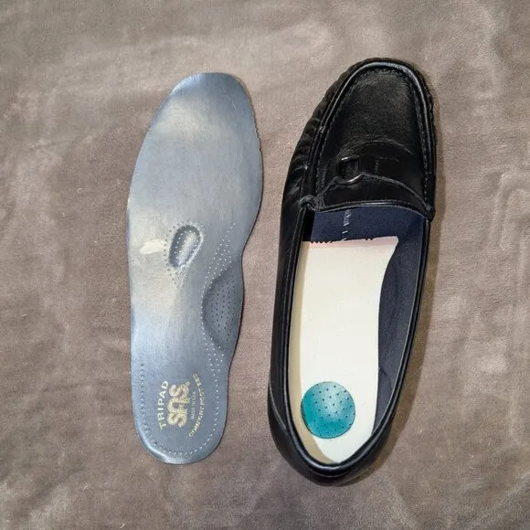 SAS JEWEL Tripad Comfort Black Loafer Shoes Size 9.5 WW