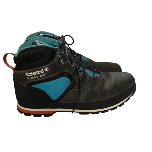 Timberland Men’s Euro Hiker Waterproof Mid Hiker Grey Boots Size 13